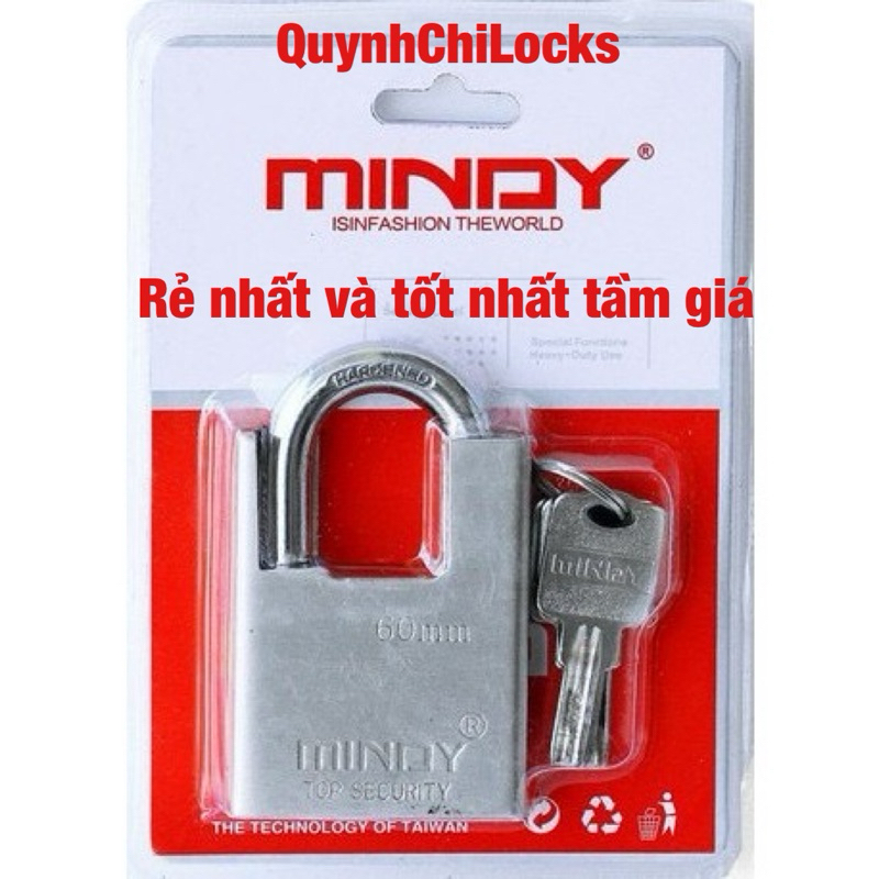 Ổ Khoá Mindy Trắng Chìa Muỗng CHÍNH HÃNG[ Quốc dân, bền, nặng và dày hàng]