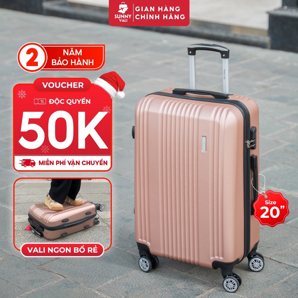 Vali kéo SIZE 20 inch - Vali du lịch SUNNY TONAGO - TG516 nhựa ABS Bền Đẹp bảo hành 2 năm