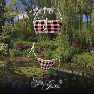 Crochet Strawberry Jam Bikini | Set bikini móc len Girl Globe hai mảnh ngọt ngào