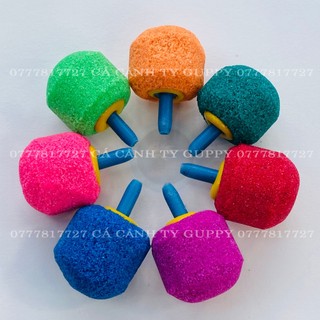 Cục sủi oxy hình tròn nhiều màu sắc - đá sủi oxy cho hồ cá