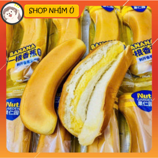 Bánh chuối nhân kem, bánh chuối lột vỏ, bánh chuối ăn vặt Nut Garden