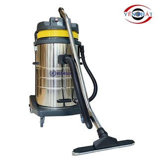 Máy hút bụi công nghiệp KUMISAI KMS 70 lít thùng inox,2 mô tơ hút, bình 70 lít