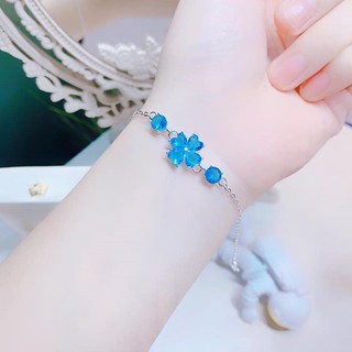 Lắc tay nữ bạc ta mặt cỏ 4 lá MS75
