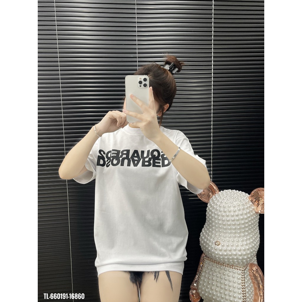 🔥Hot🔥Áo thun Dsquared2 chữ ngực 2 hàng thiết kế hot trend Nam nữ New 2024