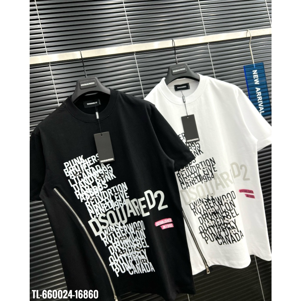 🔥HOT🔥Áo thun DSQUARED2 in chữ phối khóa thiết kế Hot trend Nam nữ New 2024