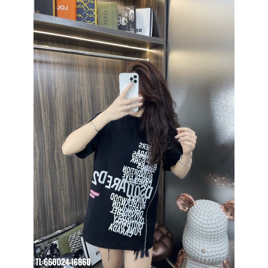 🔥HOT🔥Áo thun DSQUARED2 in chữ phối khóa thiết kế Hot trend Nam nữ New 2024