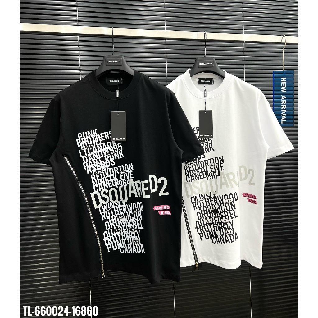 🔥HOT🔥Áo thun DSQUARED2 in chữ phối khóa thiết kế Hot trend Nam nữ New 2024