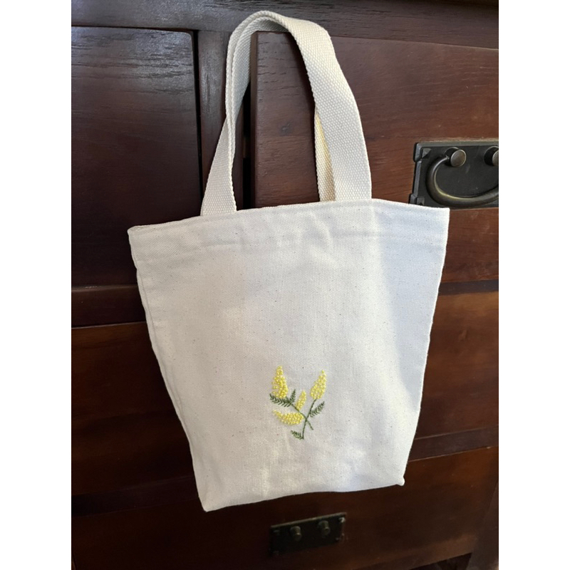 Túi ăn trưa, túi đựng hai bình nước có thêu