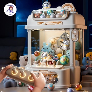 Máy Gắp Thú Bông Mini Phi Hành Gia - Điều Khiển Từ Xa, Có Nhạc / Đèn, Kèm Nhiều Thú Bông Cho Bé