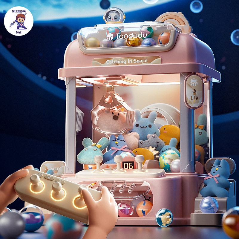 Máy Gắp Thú Bông Mini Điều Khiển Từ Xa Phi Hành Gia Kích Thước Lớn Có Nhạc , Đèn, Nhiều Thú Bông Cho Bé