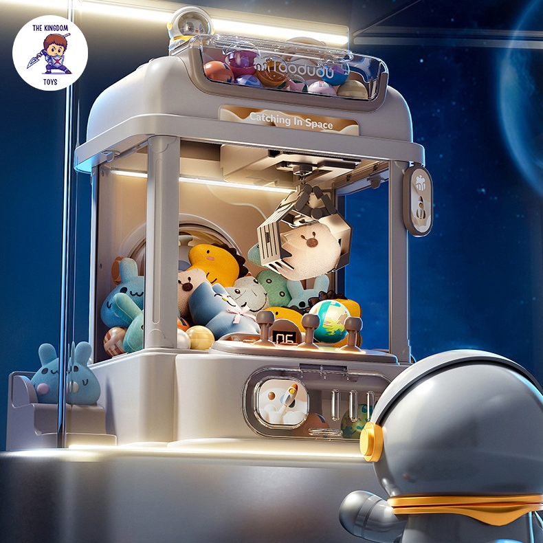 Máy Gắp Thú Bông Mini Điều Khiển Từ Xa Phi Hành Gia Kích Thước Lớn Có Nhạc , Đèn, Nhiều Thú Bông Cho Bé
