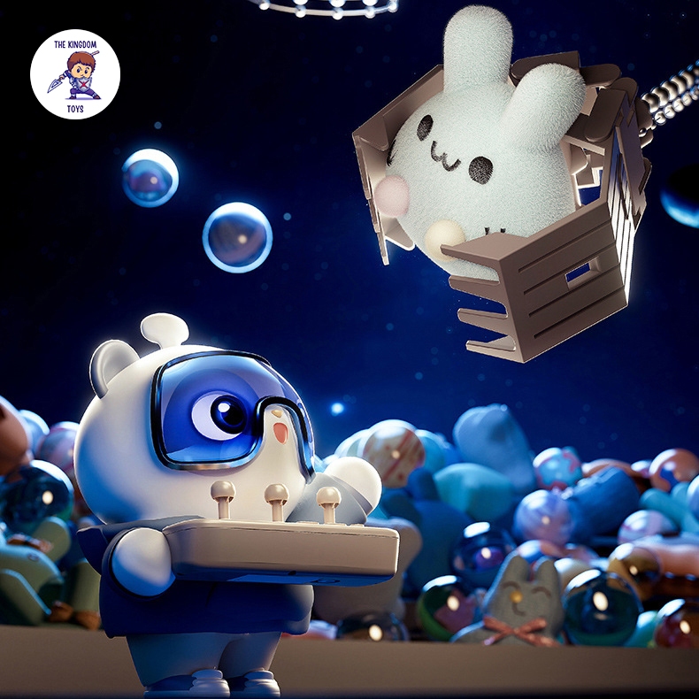 Máy Gắp Thú Bông Mini Điều Khiển Từ Xa Phi Hành Gia Kích Thước Lớn Có Nhạc , Đèn, Nhiều Thú Bông Cho Bé