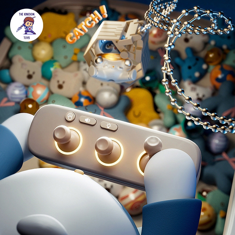 Máy Gắp Thú Bông Mini Điều Khiển Từ Xa Phi Hành Gia Kích Thước Lớn Có Nhạc , Đèn, Nhiều Thú Bông Cho Bé