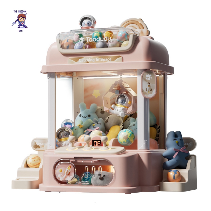 Máy Gắp Thú Bông Mini Điều Khiển Từ Xa Phi Hành Gia Kích Thước Lớn Có Nhạc , Đèn, Nhiều Thú Bông Cho Bé