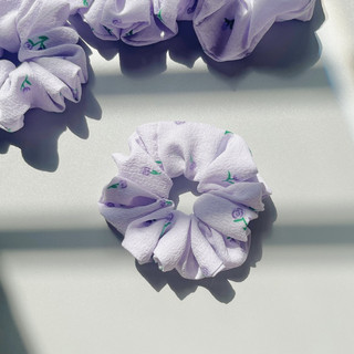 Dây cột tóc Scrunchie hoa hồng tím - osx handmade