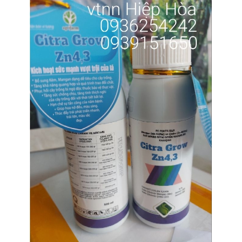 Kẽm Citra Grow 4.3 (500ml)