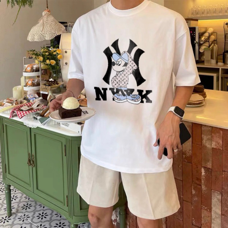 Áo Thun MLB Hot Trend Nhiều Mẫu Unisex Form rộng vải 100% cotton Co Dãn 2 Chiều -Sản Phẩm Như Ảnh - Full Tem Tag Túi Zip