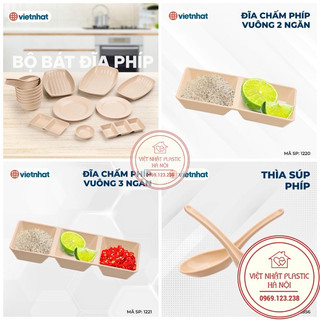 Bát đĩa phíp dùng trong nhà hàng, khách sạn, quán ăn Việt Nhật, Combo bát đũa phíp nhà bếp cao cấp