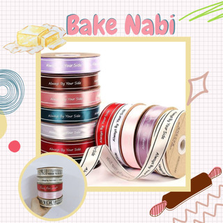 Ruy băng hoạ tiết in chữ/ ruy băng tết bản 2,5cm
