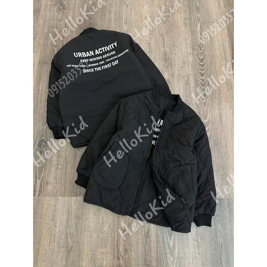 Áo khoác trần bông mặc 2 mặt siêu nhẹ zxr cho bé