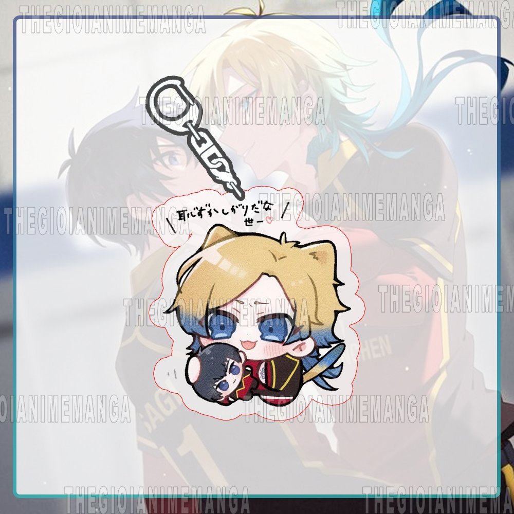 Móc khóa BLUE LOCK ver YOICHI KAISER in hình anime chibi mica acrylic phụ kiện dễ thương