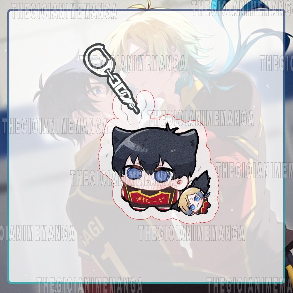 Móc khóa BLUE LOCK ver YOICHI KAISER in hình anime chibi mica acrylic phụ kiện dễ thương