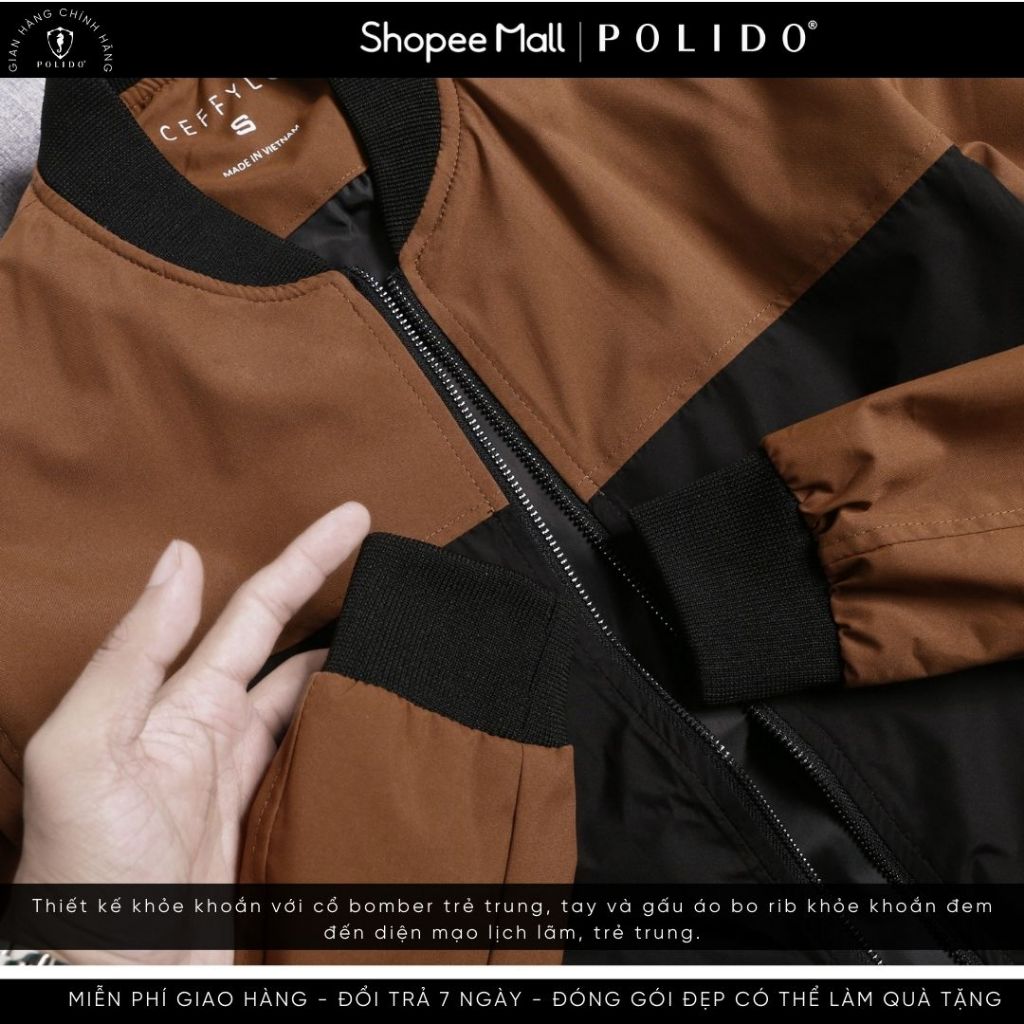 Áo khoác nam gió phối CF Polido 2 lớp gió dễ mặc dễ phối thời trang trẻ trung cá tính