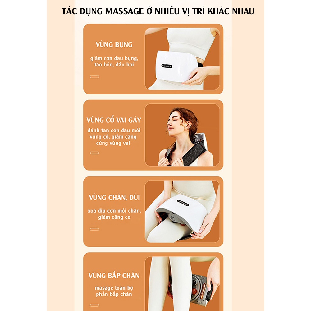 Đai Massage Bụng Đa Năng RULAX RL-11, Sạc Pin Cao Cấp, Massage Giảm Đau Nhức Toàn Thân