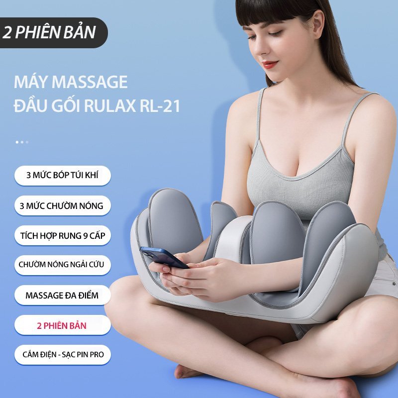 Máy Massage Đầu Gối Đa Năng Rulax RL21, Co Bóp Túi Khí, Sạc Pin Cao Cấp, Bảo Hành Chính Hãng 12 Tháng