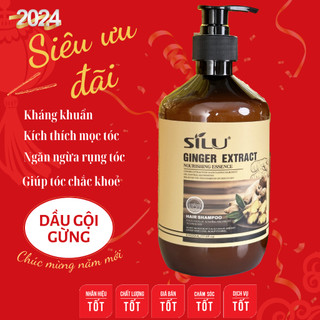 Dầu gội tinh chất gừng Silu phục hồi hư tổn ngăn ngừa rụng tóc khô xơ chẻ ngọn chai 500ml