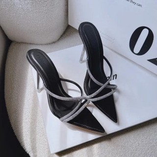 Guốc cao gót quai đá, giày cao gót mũi nhọn 7 phân mẫu mới sang chảnh Mã HL19