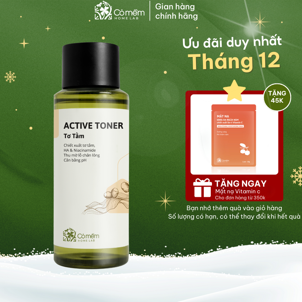 Toner Dưỡng Da Tơ Tằm Dưỡng Ẩm Cỏ Mềm 150ml