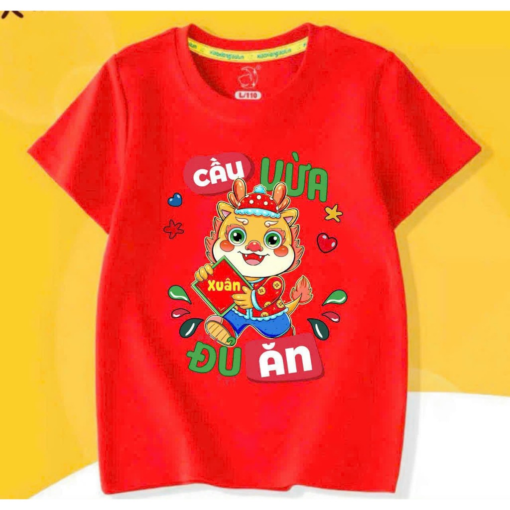{giá sỉ} Áo thun gia đình tết 2024 in hình con rồng dễ thương đi du lịch