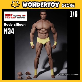Mô hình TBLeague Phicen Super Flexible Male Seamless Body M34 1/6 (cơ thể Nam Silicon) - Hàng chính hãng
