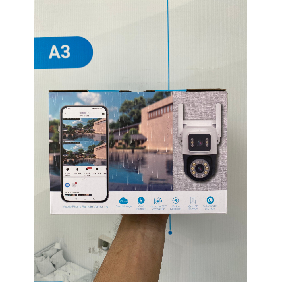 Camera Wifi Yoosee 2 khung hình Q16 LED TO 6MP | 4K | Ngoài trời | 2 ống kính 2 khung hình