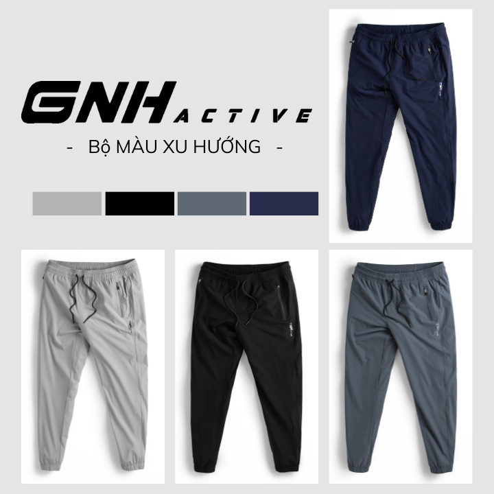 Quần dài thể thao nam GNH Active Quần thể thao nam dáng dài chất vải gió trẻ trung co giãn bốn chiều | GNH23032
