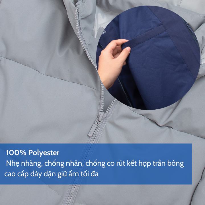 Áo Khoác Phao Nam GNH ACTIVE Áo Phao Nam Chần Bông Siêu Ấm Dày Dặn Cản Gió Kiểu Dáng Thể Thao Năng Động | GNH AKB23041