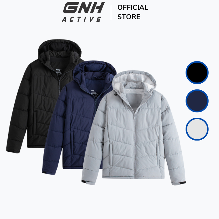 Áo Khoác Phao Nam GNH ACTIVE Áo Phao Nam Chần Bông Siêu Ấm Dày Dặn Cản Gió Kiểu Dáng Thể Thao Năng Động | GNH AKB23041
