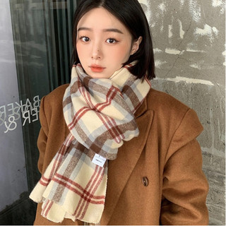 Khăn quàng cổ khăn len khổ to 192x63cm, khăn choàng cổ nữ nam họa tiết kẻ sọc vilori khăn quàng thời trang
