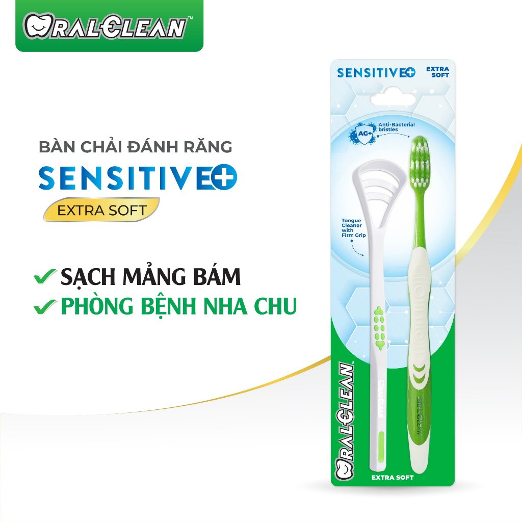Bộ đôi bàn chải đánh răng và bàn chải vệ sinh lưỡi Sensitive+