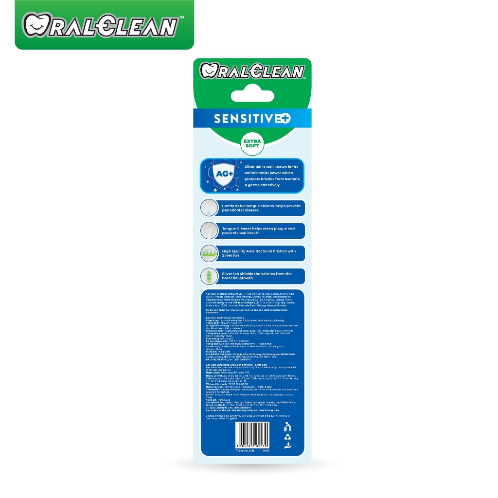 Bộ đôi bàn chải đánh răng và bàn chải vệ sinh lưỡi Sensitive+