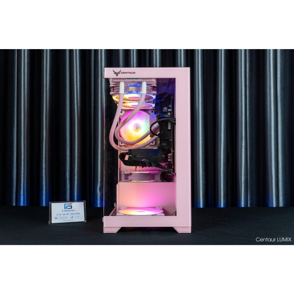 Full bộ pc gaming Xeon bể cá HỒNG cá tính live stream mạnh ngang I7 4790 / i5 9400F màn 27" VGA 8G new