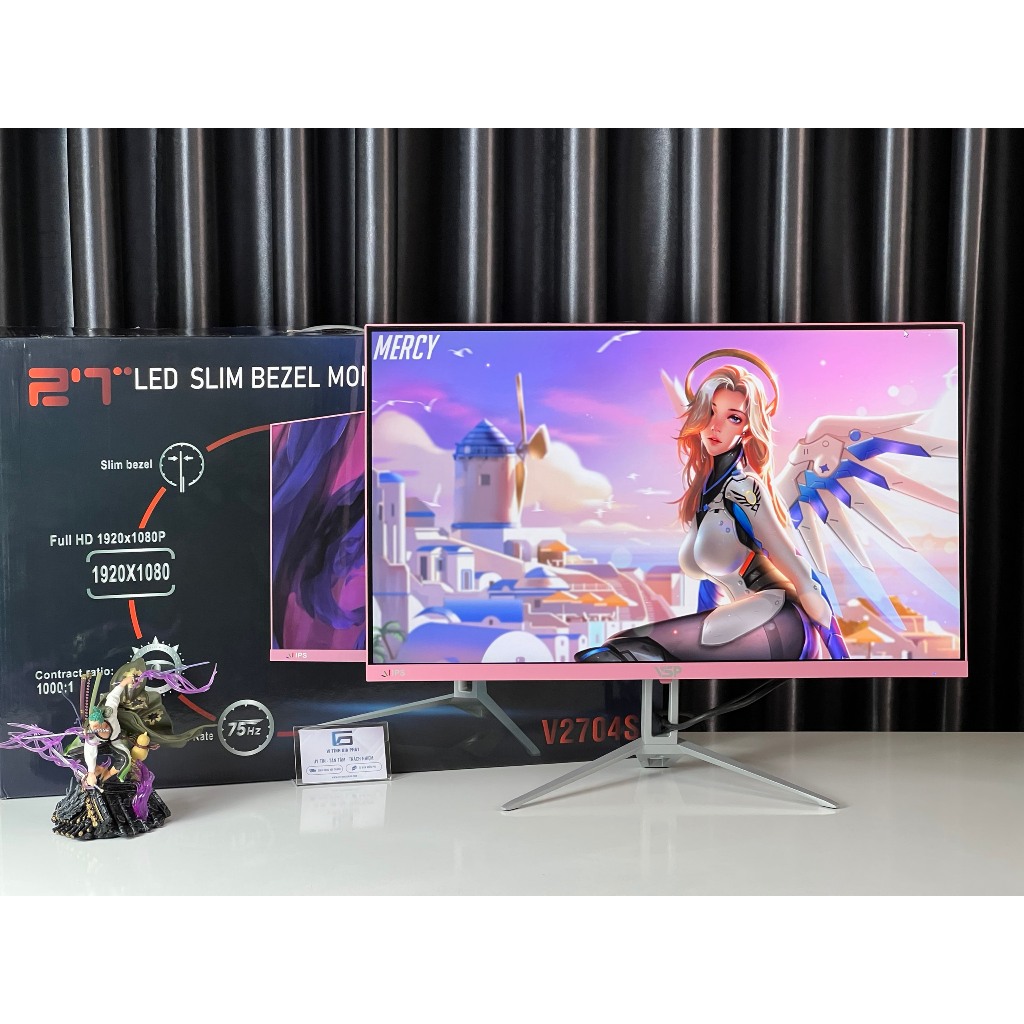 Full bộ pc gaming Xeon bể cá HỒNG cá tính live stream mạnh ngang I7 4790 / i5 9400F màn 27" VGA 8G new