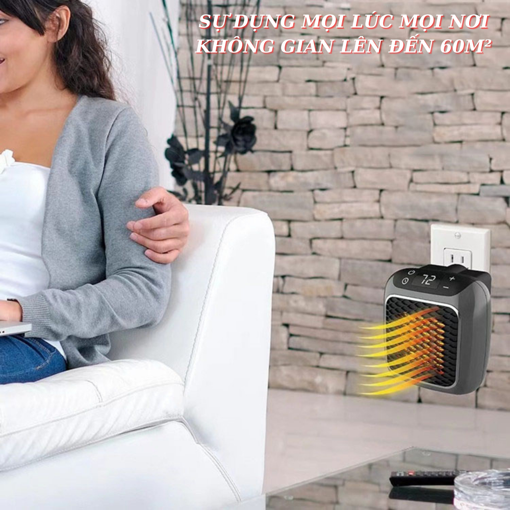 Máy Sưởi Ấm Mini Xiaomi - Glenda, Cầm Tay Nhiều Cấp Độ Làm Nóng Nhanh Chóng, Công Suất 800W, Cho Phòng Ngủ, Phòng khách