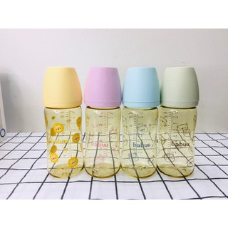 Bình sữa cổ rộng PPSU Babuu baby họa tiết đáng yêu dung tích 160,260ml