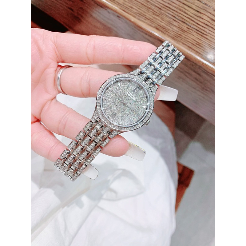 Đồng hồ nữ chính hãng Bulova 96L243 mặt tròn siz 32mm full đá