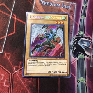 Lá bài thẻ bài Yugioh Elemental HERO Avian – Secret Rare - Tặng bọc bài nhựa bảo quản