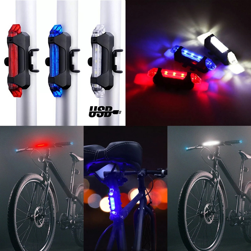 Đèn hậu xe đạp thể thao loại mới cao cấp,đèn xe đạp hậu led gắn sau xe cảnh báo an toàn kèm sạc USB Phụ Kiện Xe Đạp