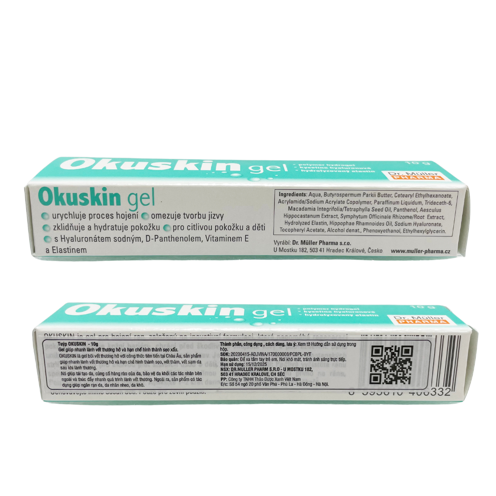 Okuskin gel - Lành vết thương hở, ngăn sẹo, vết rạn