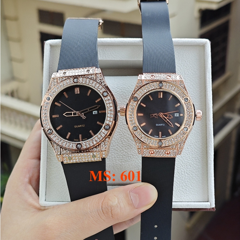 Đồng hồ HB601 nam, size 42-36 mm, dây thơm, hàng cao cấp, có bảo hành